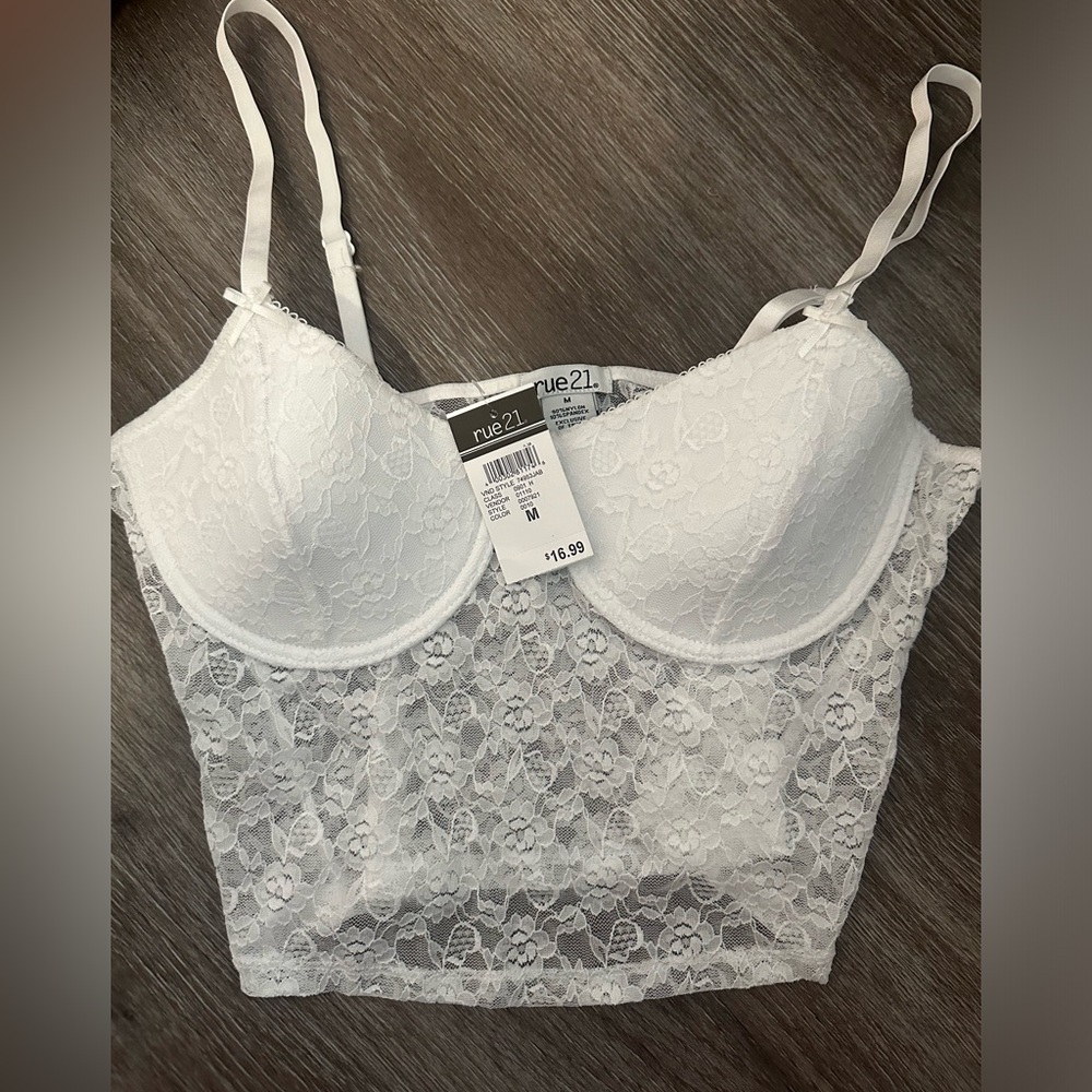 rue21 crop lace tank